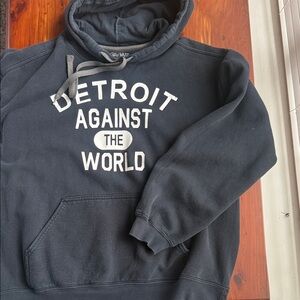Detroit Against The World Men's Black Hoodie